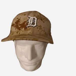 New Era 59 Fifty Camo Detroit Tigers Fitted Men's Hat Size 7 1/2 MLB